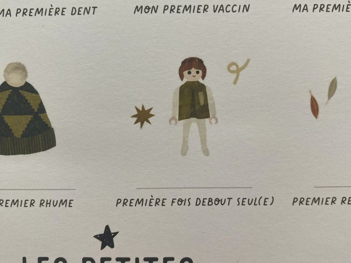 Affiche Cobalt “Mes premières fois à tamponner” – souvenirs à compléter pour bébé