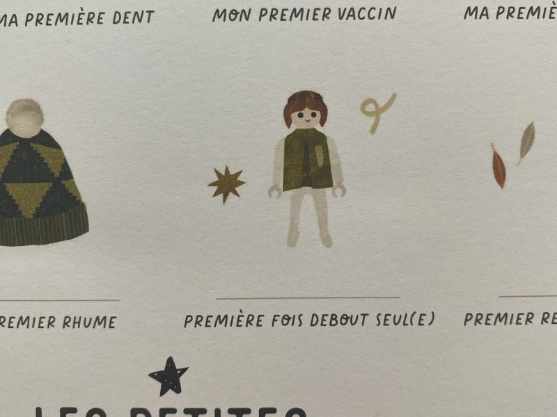 Affiche Cobalt “Mes premières fois à tamponner” – souvenirs à compléter pour bébé