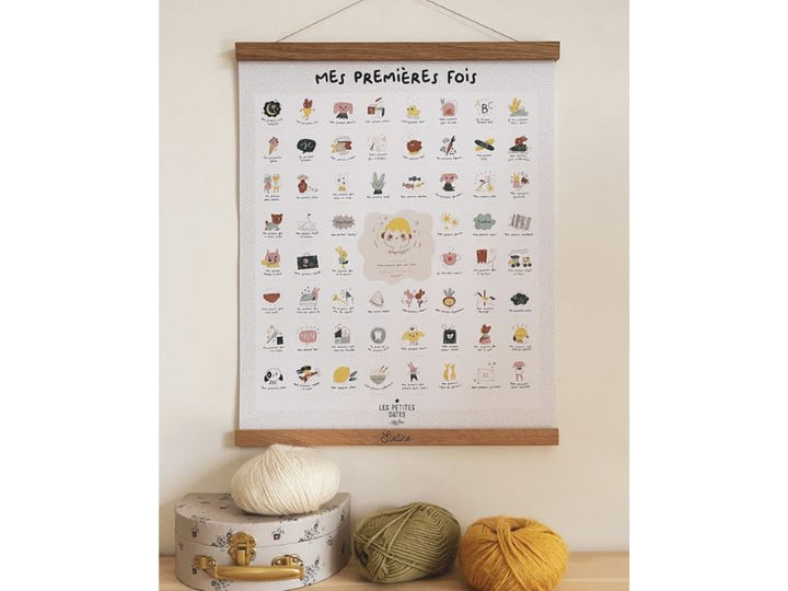Affiche Cobalt “Mes premières fois à tamponner” – souvenirs à compléter pour bébé