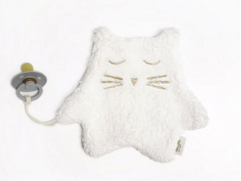 Attache tétine doudou chat - Camel
