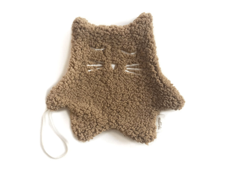 Attache tétine doudou chat - Rose