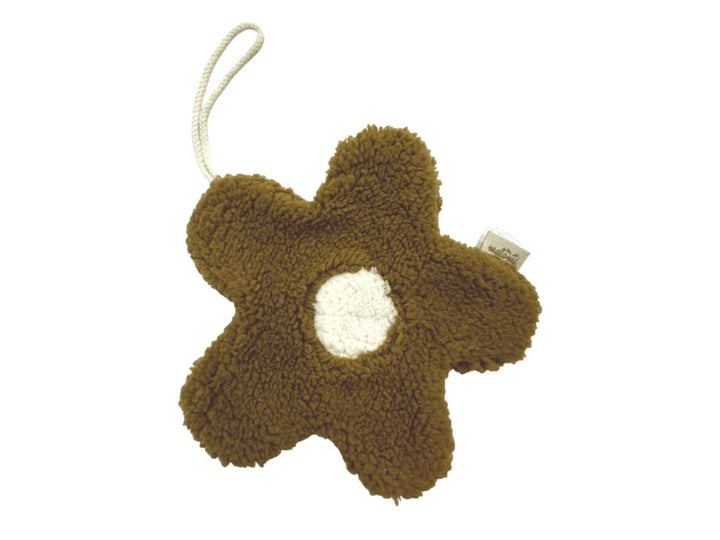 Attache tétine doudou fleur - Camel