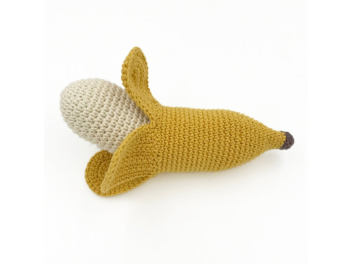 Hochet banane en coton bio