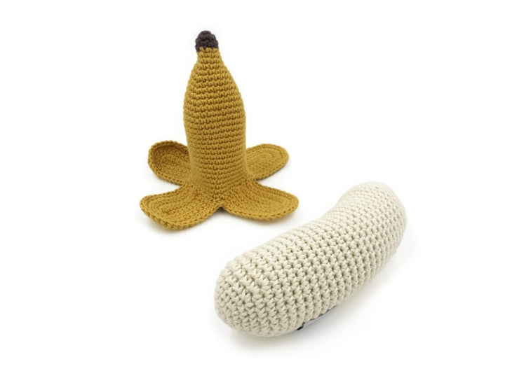 Hochet banane en coton bio