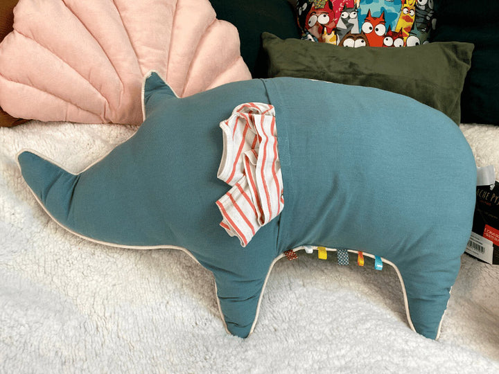 Coussin range pyjama renard - Gris