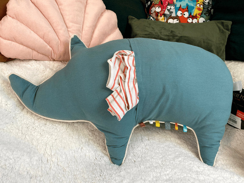 Coussin range pyjama renard - Gris