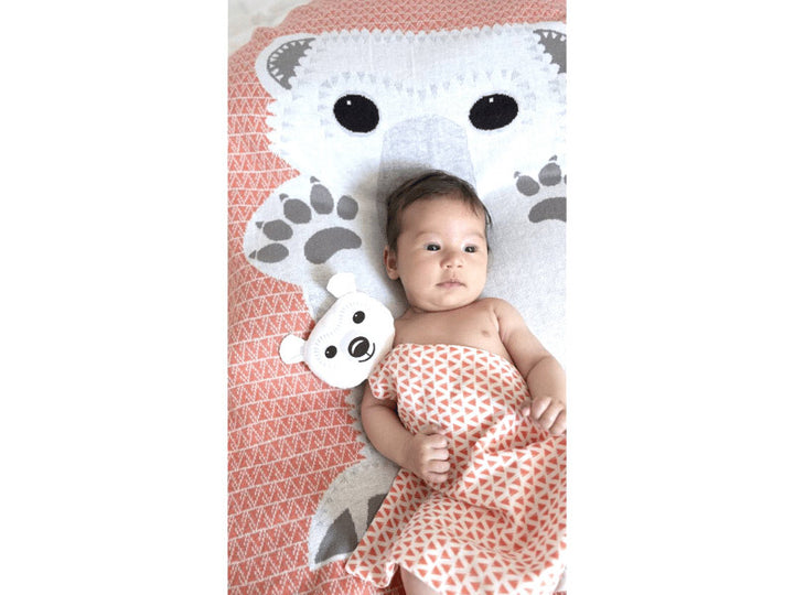 Doudou ours blanc en coton bio