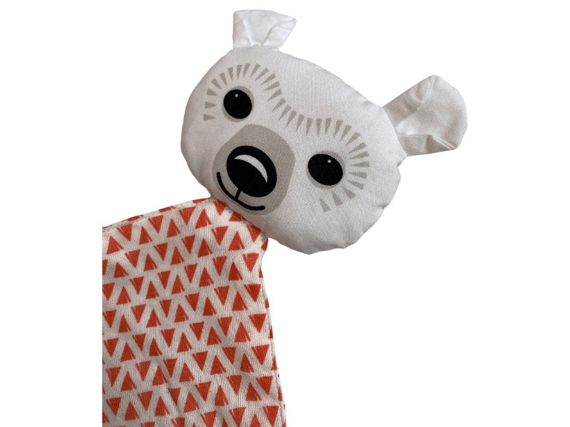 Doudou ours blanc en coton bio