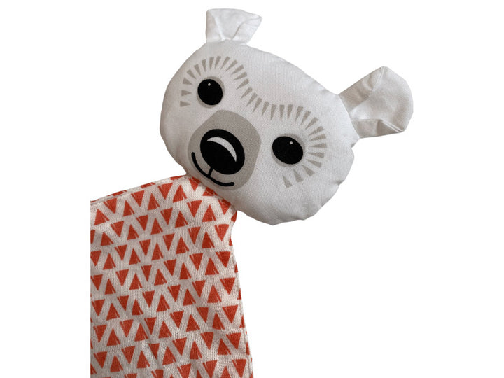 Doudou ours blanc en coton bio