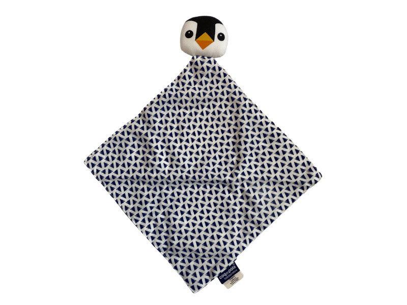 Doudou pingouin en coton bio