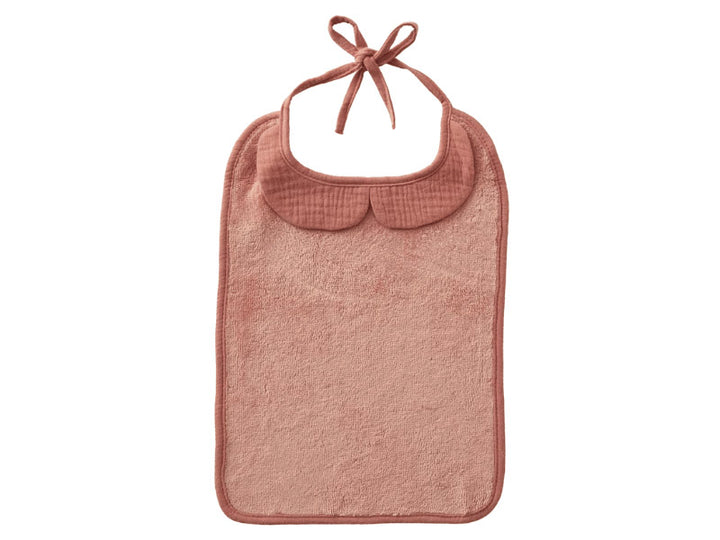 Grand bavoir bambou et gaze de coton - Marsala
