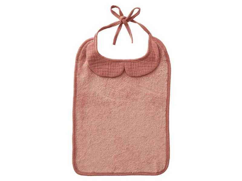 Grand bavoir bambou et gaze de coton - Marsala