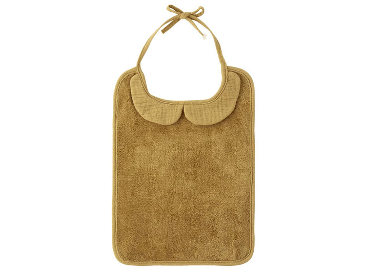 Grand bavoir bambou et gaze de coton - Noisette