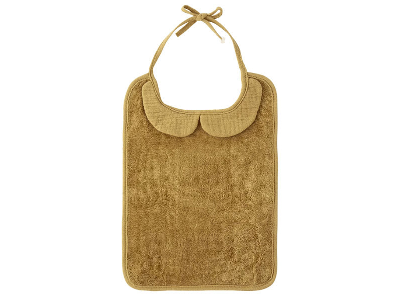 Grand bavoir bambou et gaze de coton - Noisette