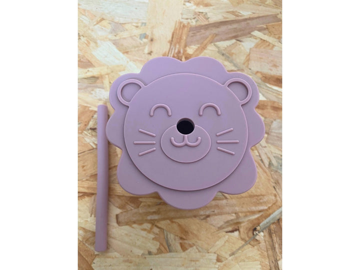 Verre lion à paille en silicone – pratique, sûr et ludique pour bébé