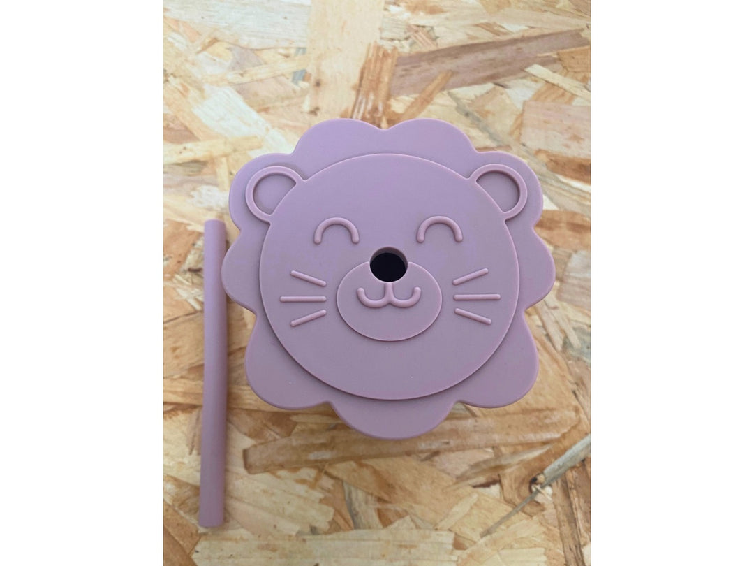 Verre lion à paille en silicone – pratique, sûr et ludique pour bébé
