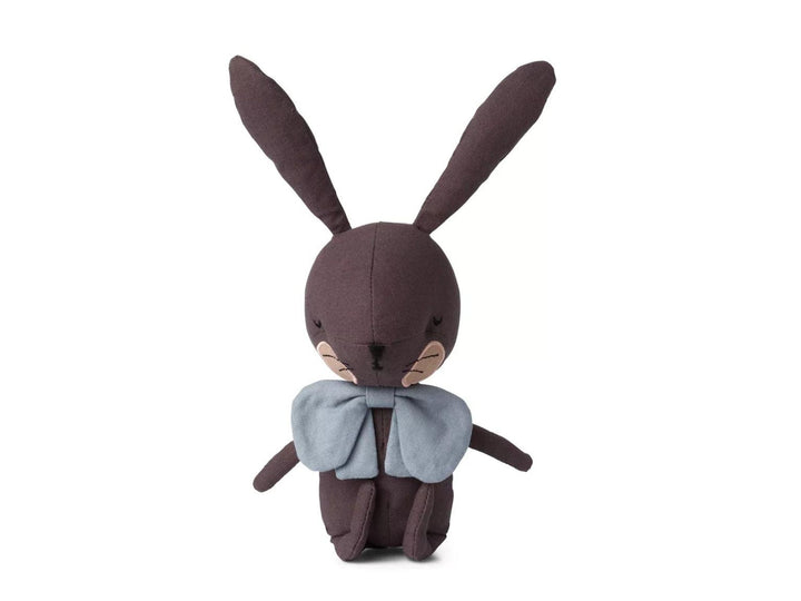 Peluche Lapin gris dans sa boîte cadeau – doudou naissance