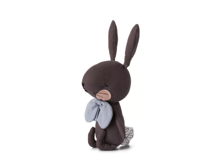 Peluche Lapin gris dans sa boîte cadeau – doudou naissance