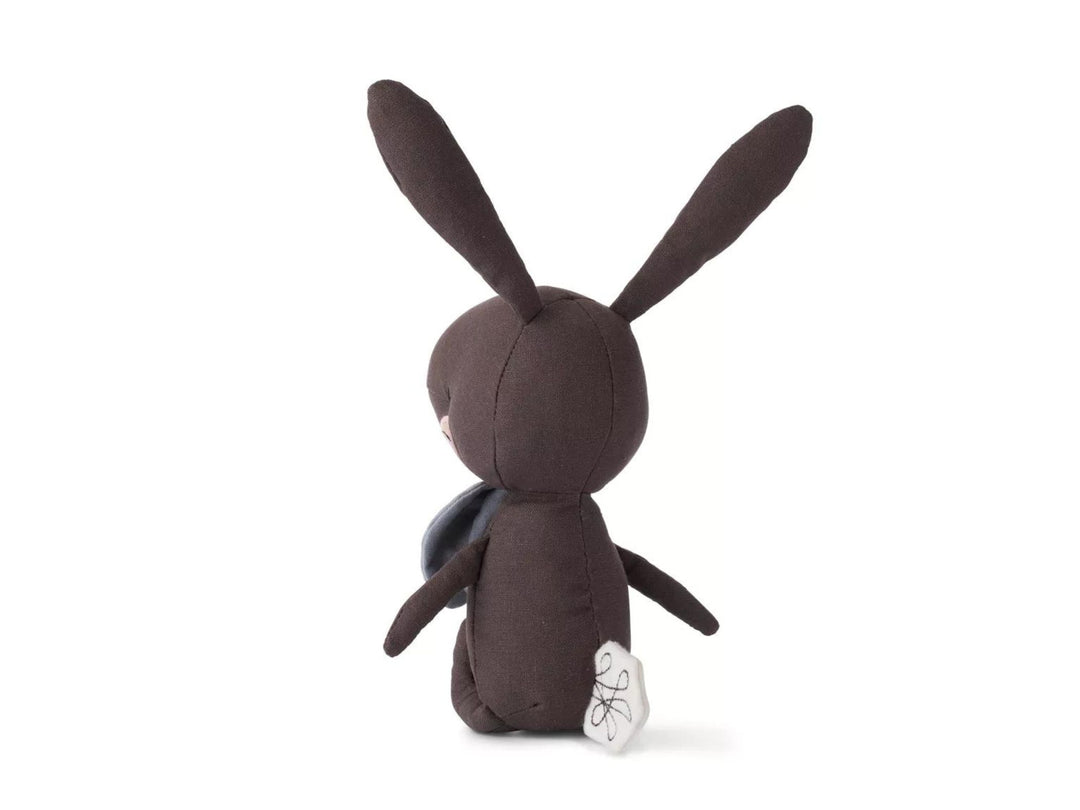 Peluche Lapin gris dans sa boîte cadeau – doudou naissance