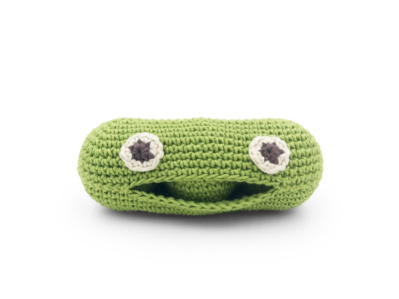 Hochet petits pois en coton bio