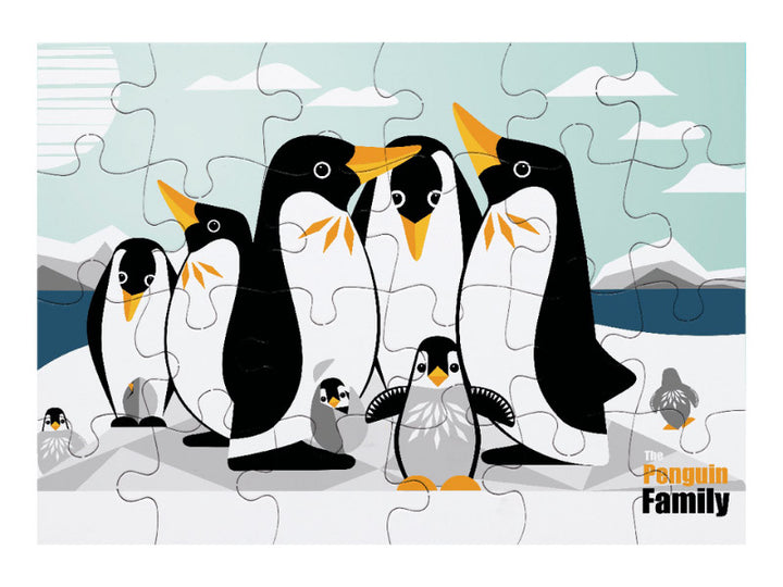 Puzzle famille pingouin - 24 pièces