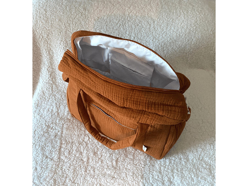Sac à langer en gaze de coton - Caramel