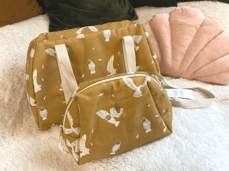 Sac à langer hibou - Jaune