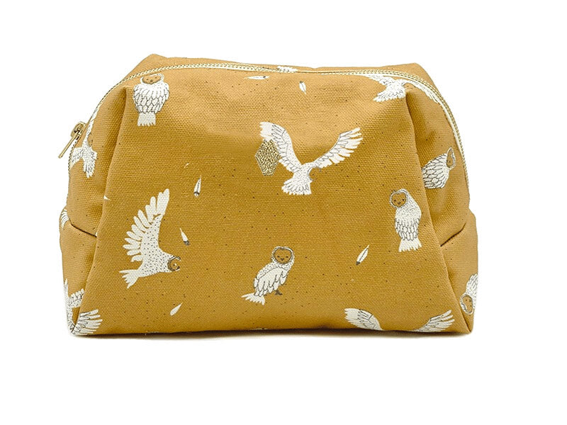 Trousse de toilette hibou - Jaune