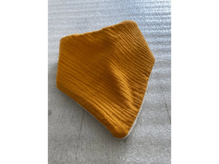 Bavoir bandana en gaze de coton et éponge bambou - couleur unie