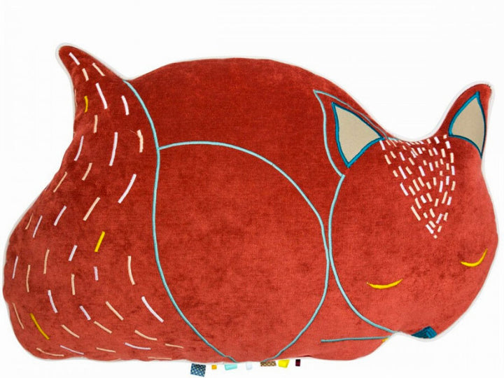 Coussin range pyjama écureuil - Brique