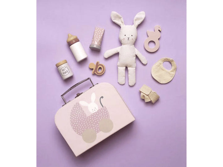 Valisette Lapin Rose – coffret de jeu mignon et pratique