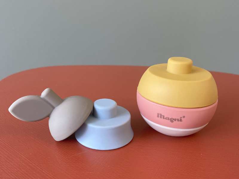 Jouet poire en silicone – compagnon d’éveil à mordiller
