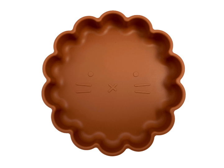 Assiette Lion en silicone - Terracotta
