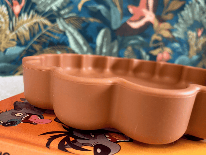 Assiette Lion en silicone - Terracotta