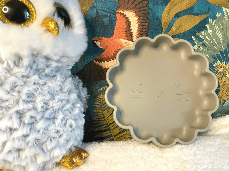 Assiette Lion en silicone - Terracotta
