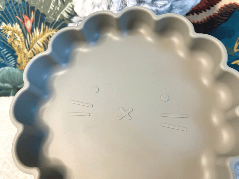 Assiette Lion en silicone - Kaki