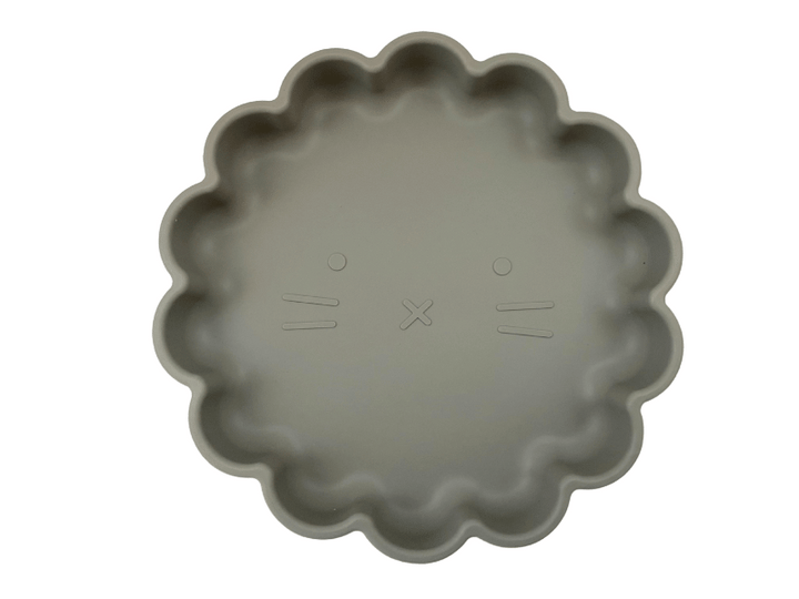 Assiette Lion en silicone - Kaki