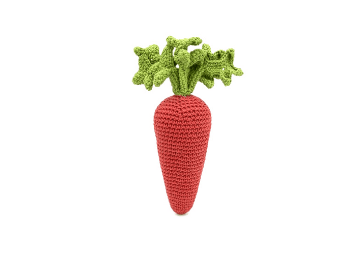 Hochet carotte en coton bio