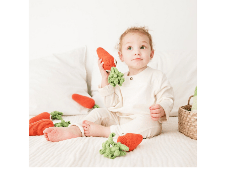 Hochet carotte en coton bio
