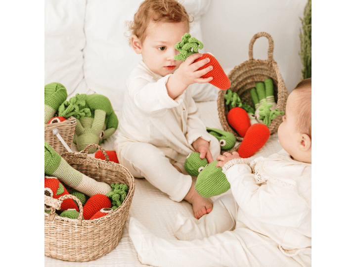 Hochet carotte en coton bio