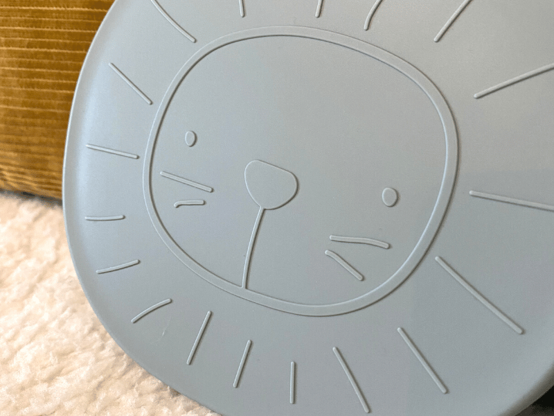 Lunch box lion avec couvercle en silicone - Jade