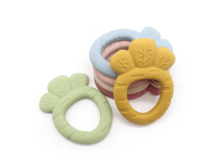 Anneau de dentition carotte en silicone