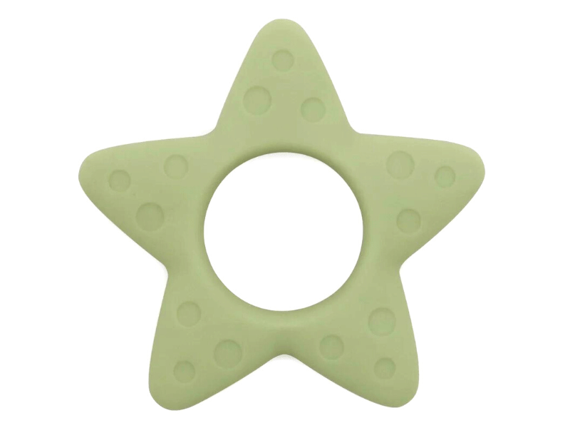Anneau de dentition étoile en silicone - Vert