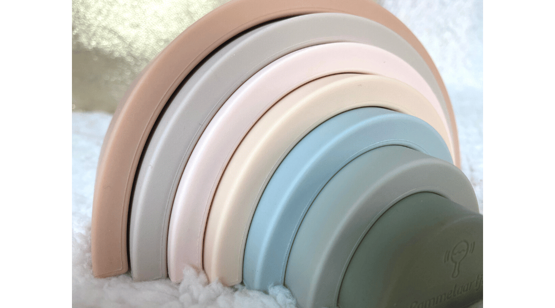 Arc en ciel empilable en silicone - Naturel