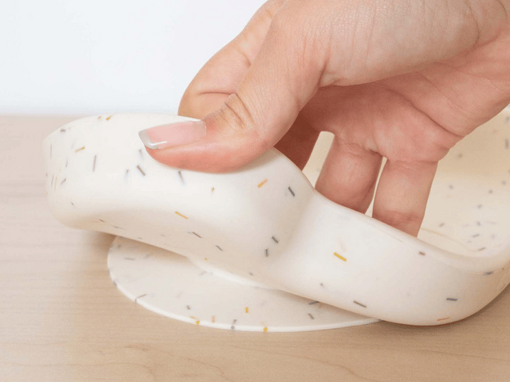 Assiette chat en silicone - Bleu