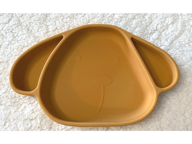 Assiette chien en silicone - Miel