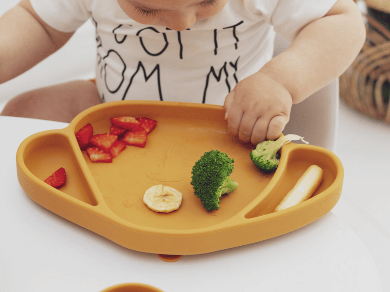 Assiette chien en silicone - Miel