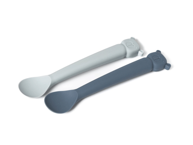 Cuillère en silicone - par 2 - Bleu indigo/Bleu clair