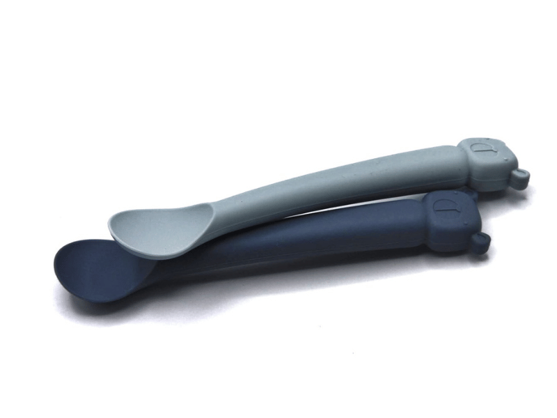 Cuillère en silicone - par 2 - Bleu indigo/Bleu clair