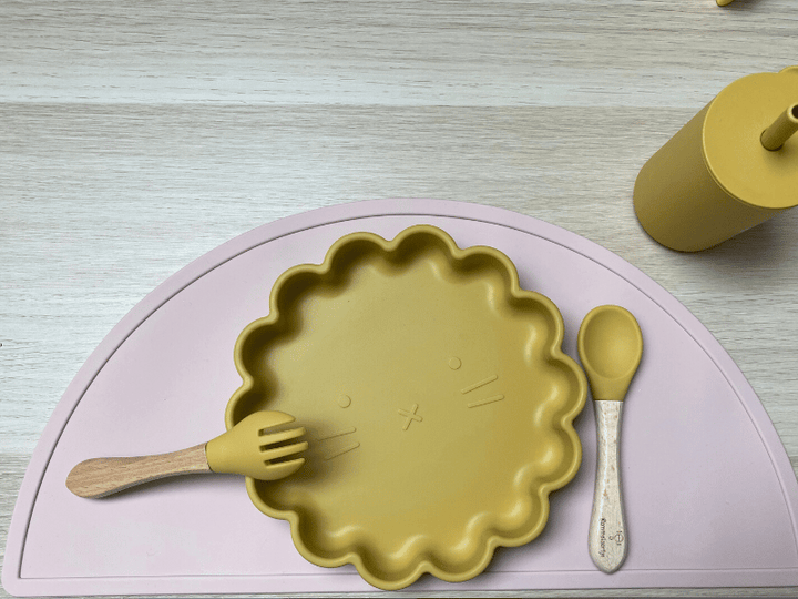 Set de table demi lune en silicone - Rose